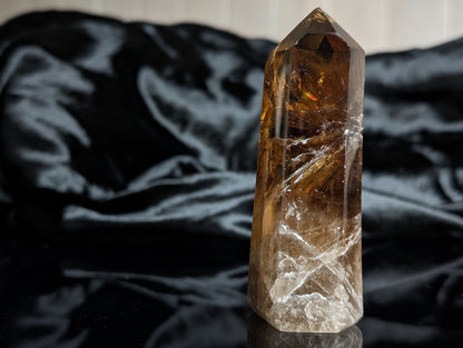 Pointe de citrine véritable - Aurore Lune