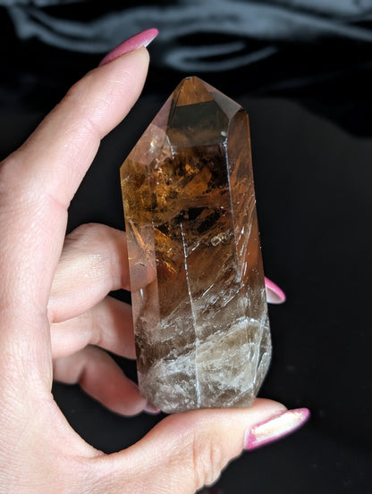 Pointe de citrine véritable - Aurore Lune