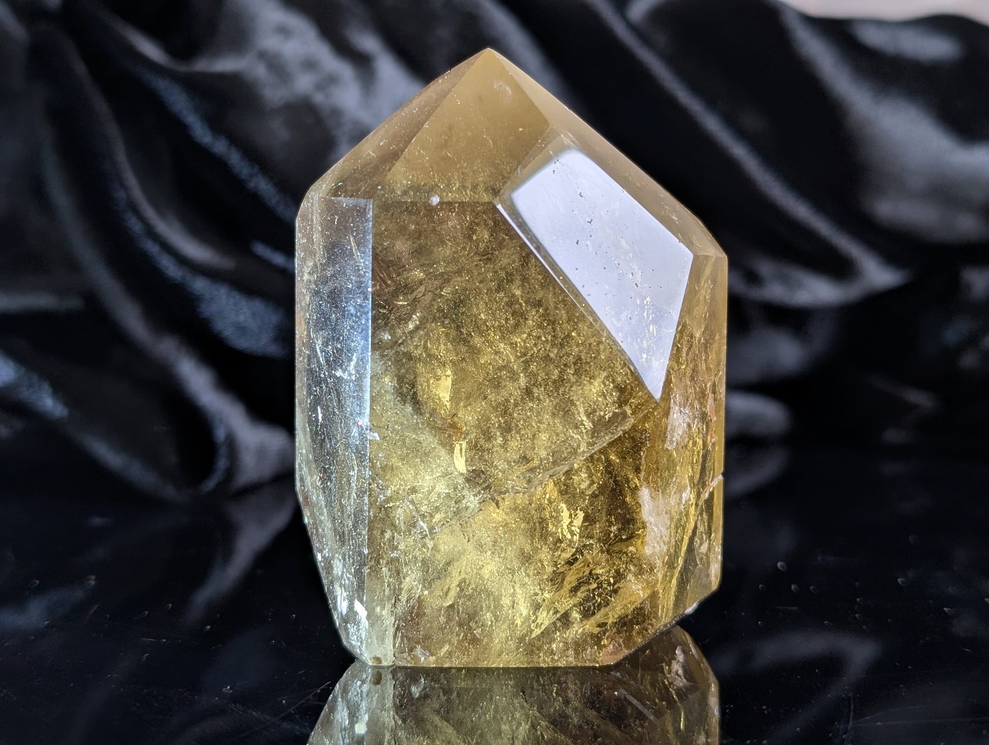 Pointe de citrine véritable - Aurore Lune