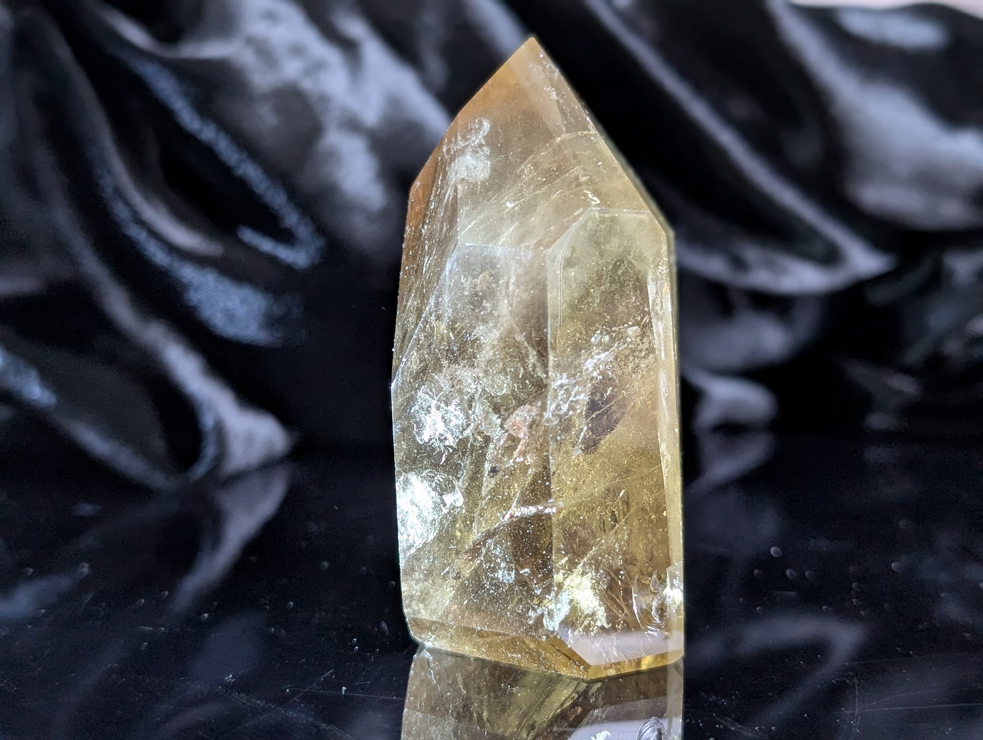 Pointe de citrine véritable - Aurore Lune