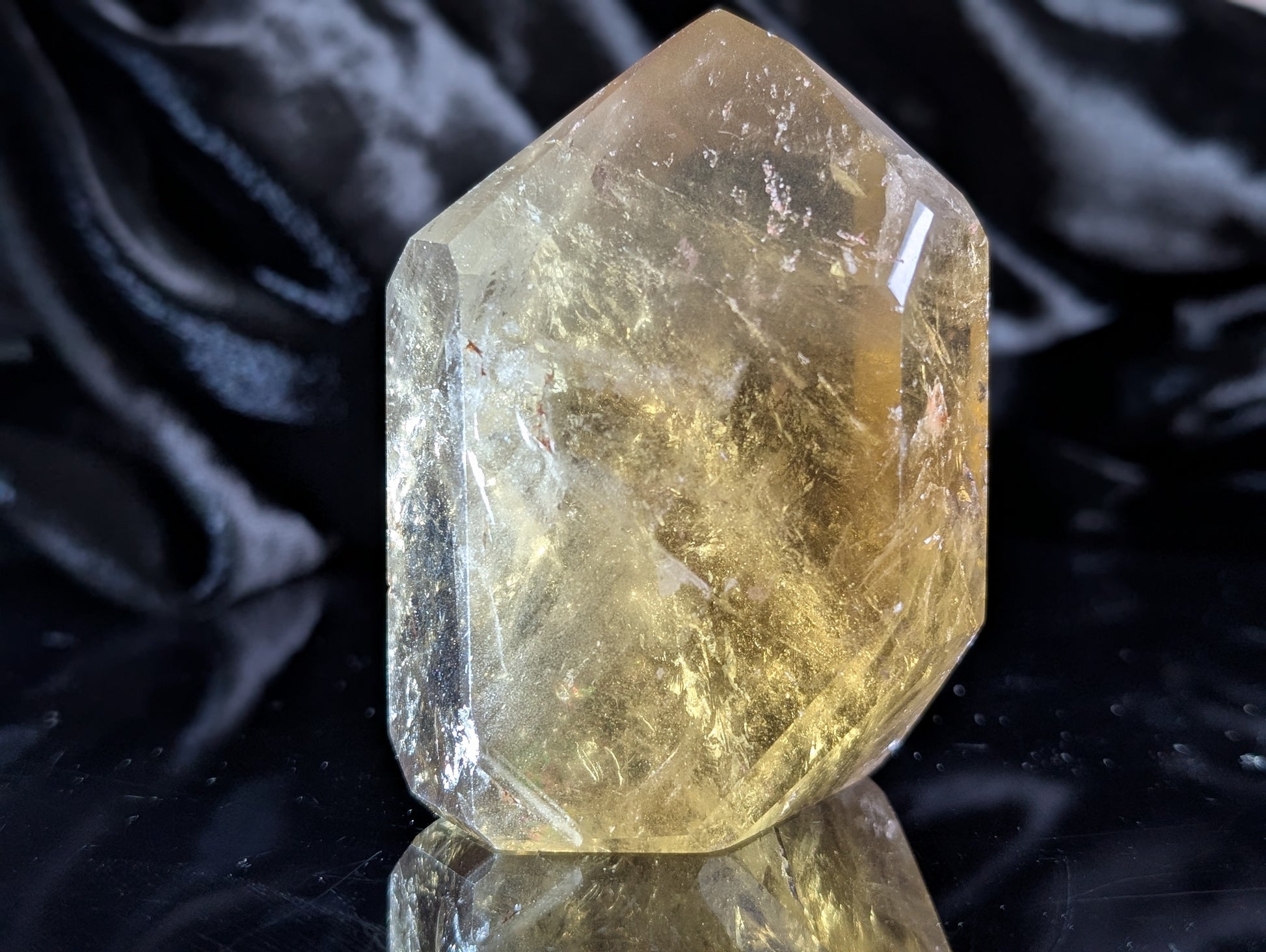 Pointe de citrine véritable - Aurore Lune