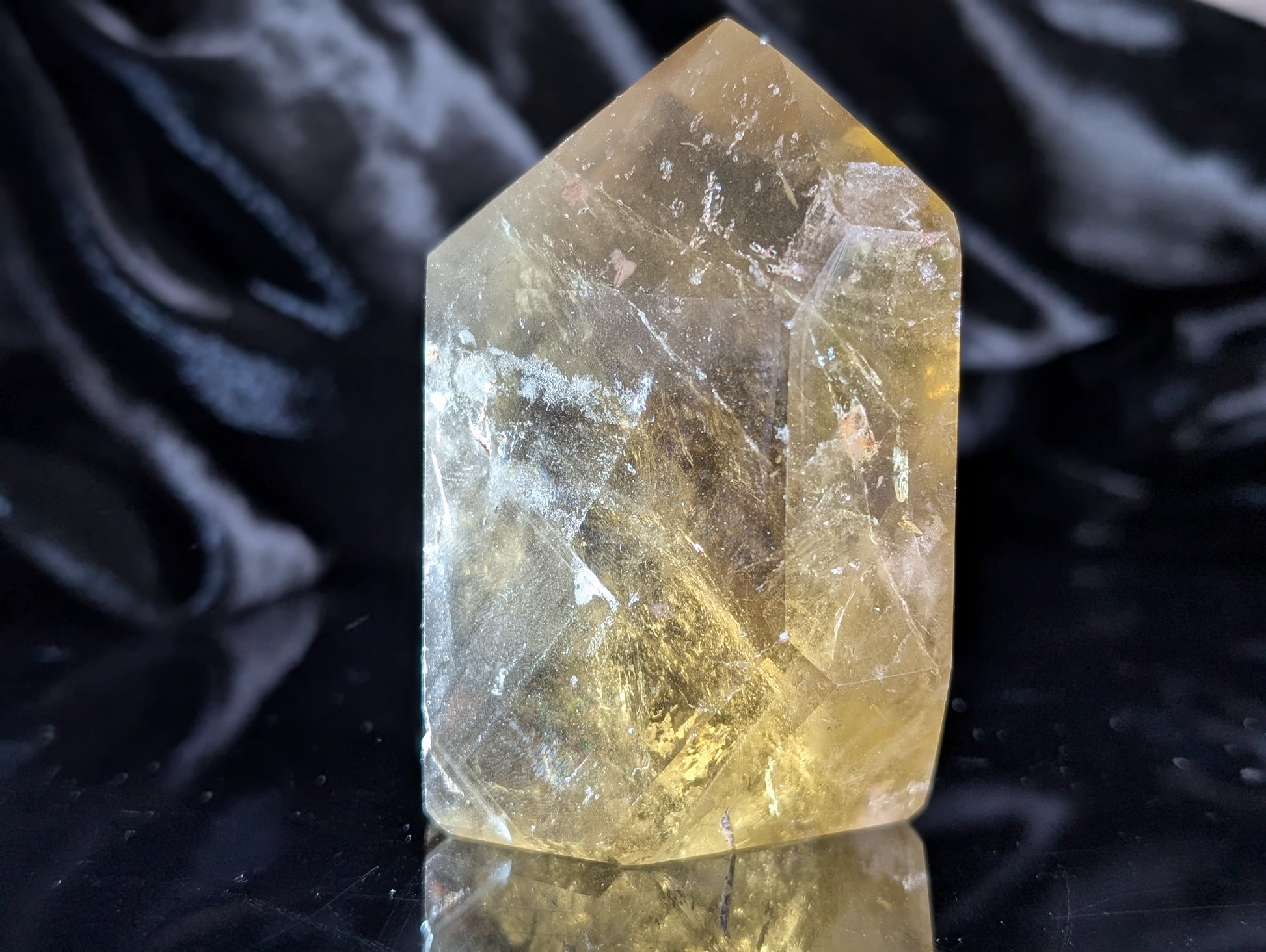 Pointe de citrine véritable - Aurore Lune