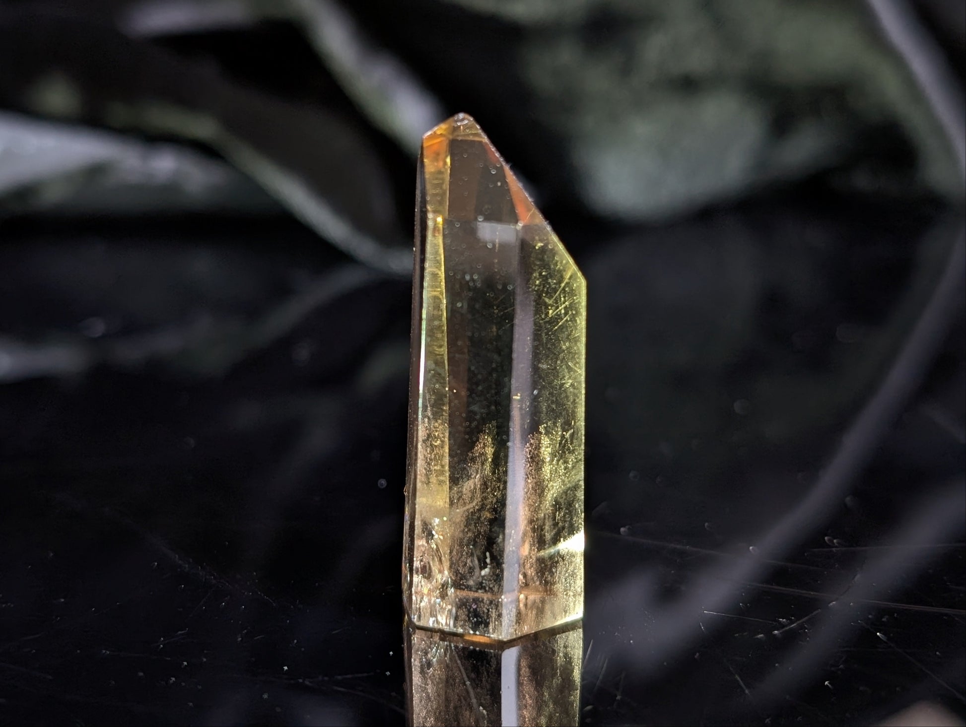 Pointe de citrine véritable - Aurore Lune