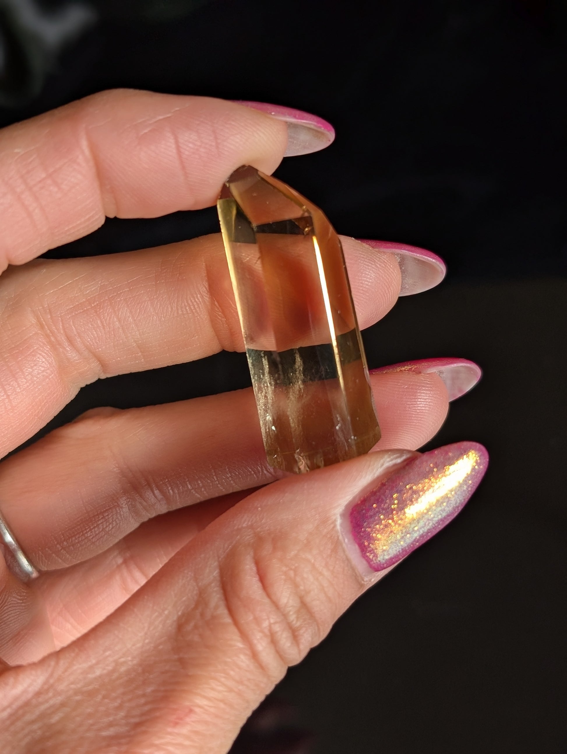 Pointe de citrine véritable - Aurore Lune