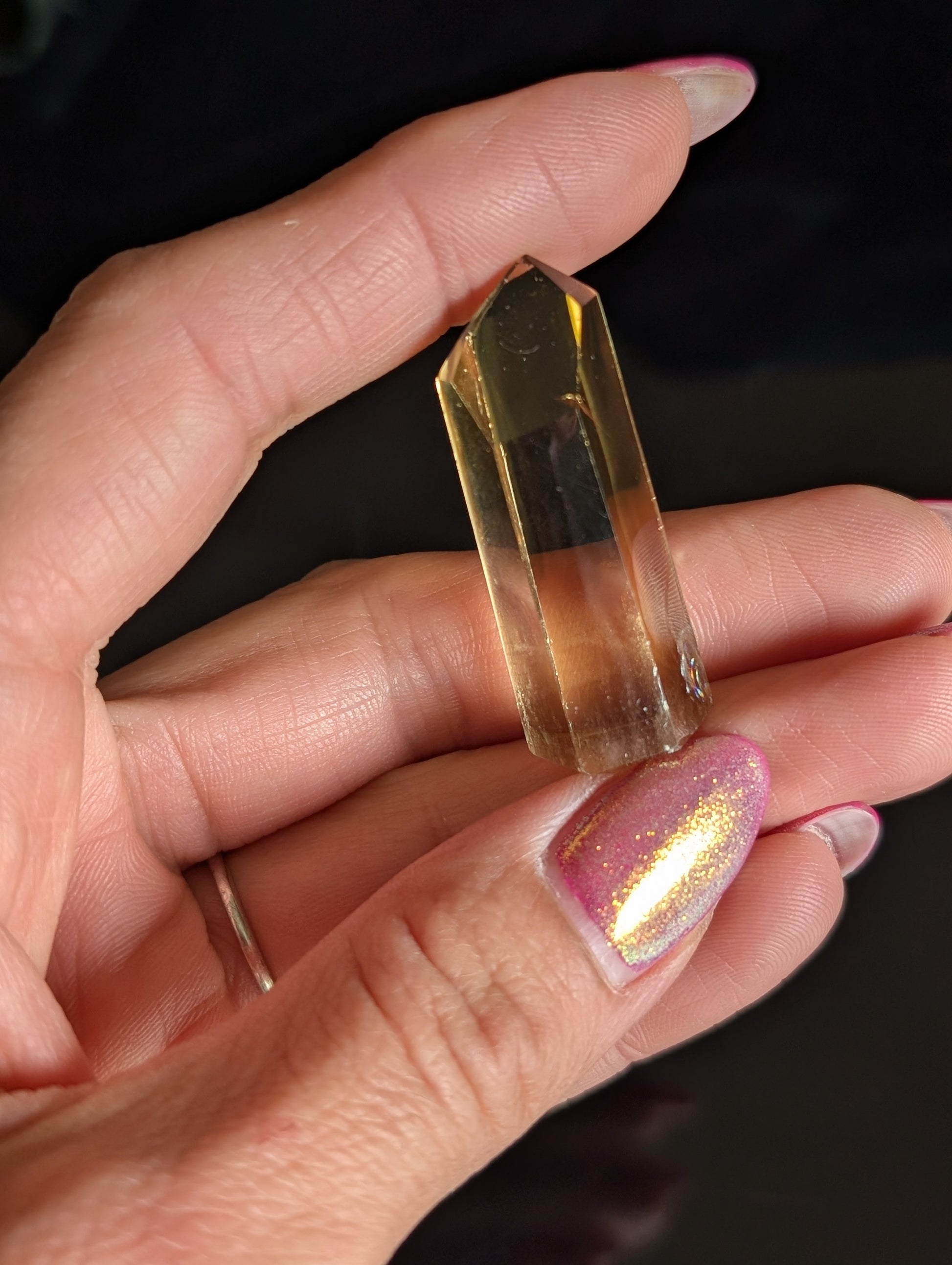 Pointe de citrine véritable - Aurore Lune