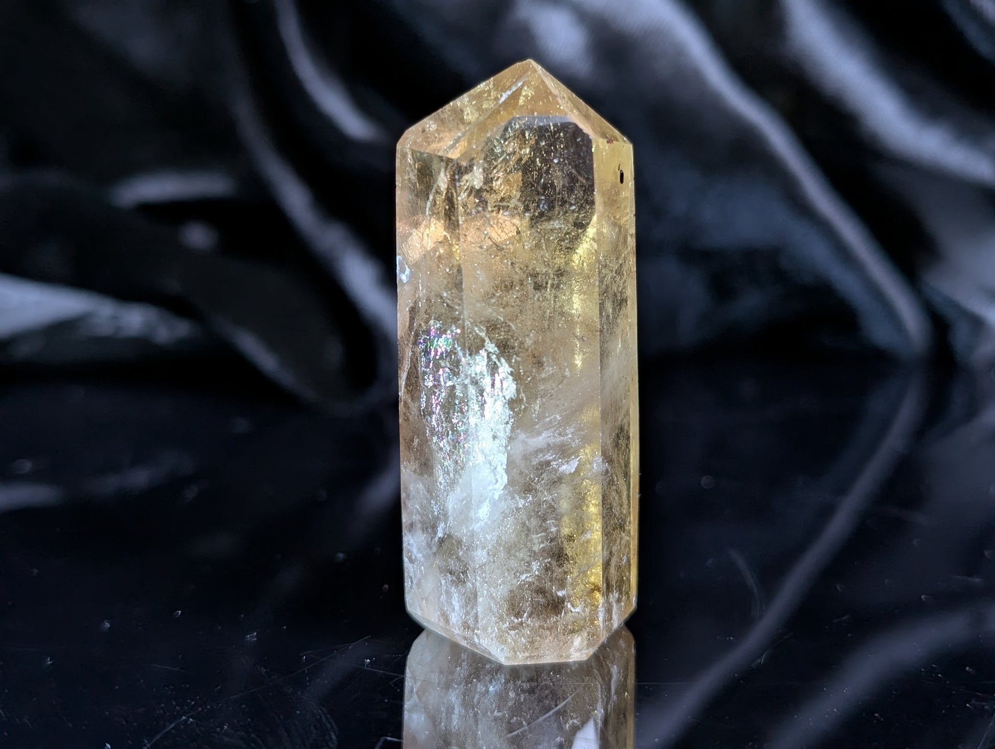 Pointe de citrine véritable - Aurore Lune