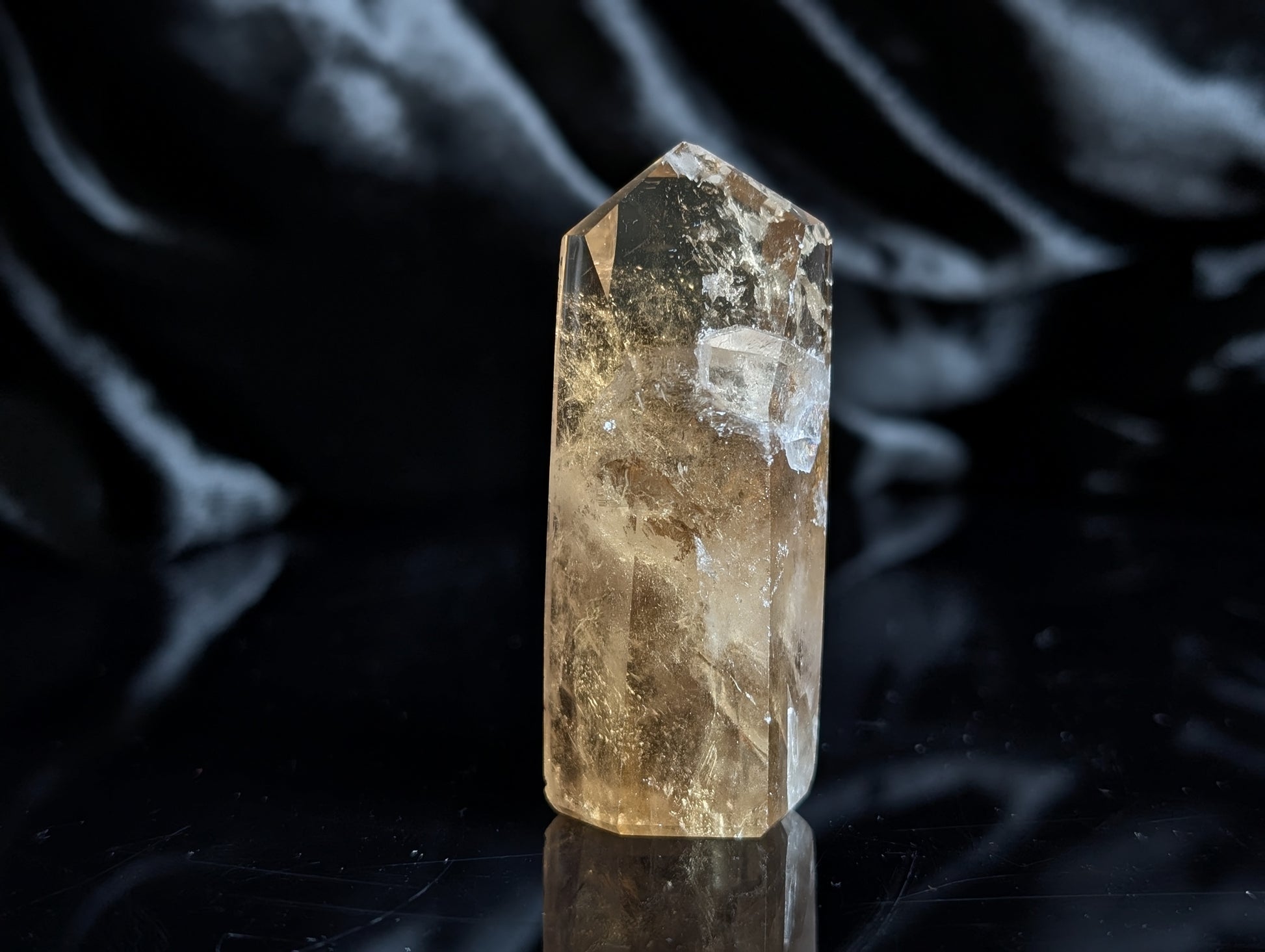 Pointe de citrine véritable - Aurore Lune