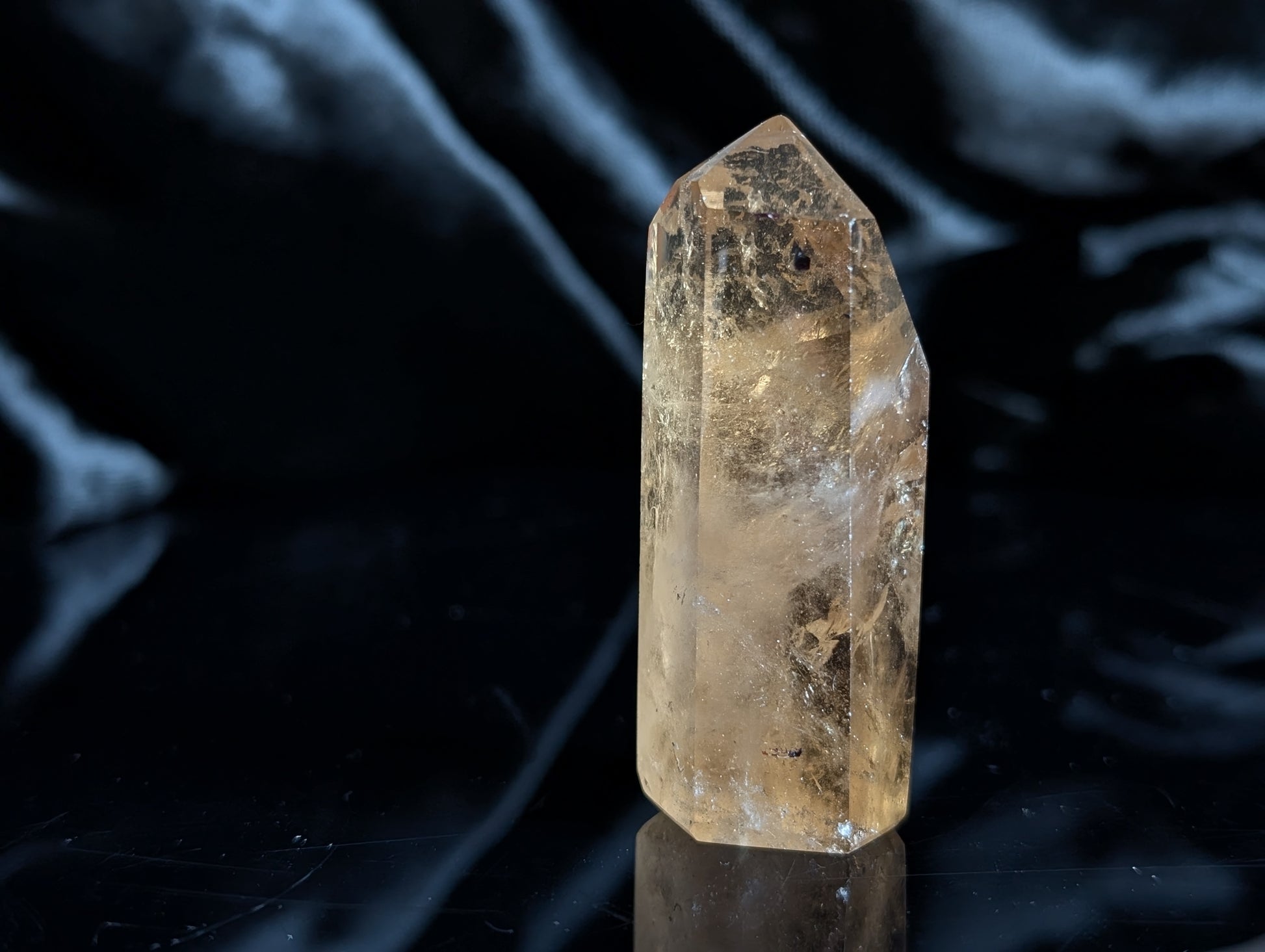 Pointe de citrine véritable - Aurore Lune