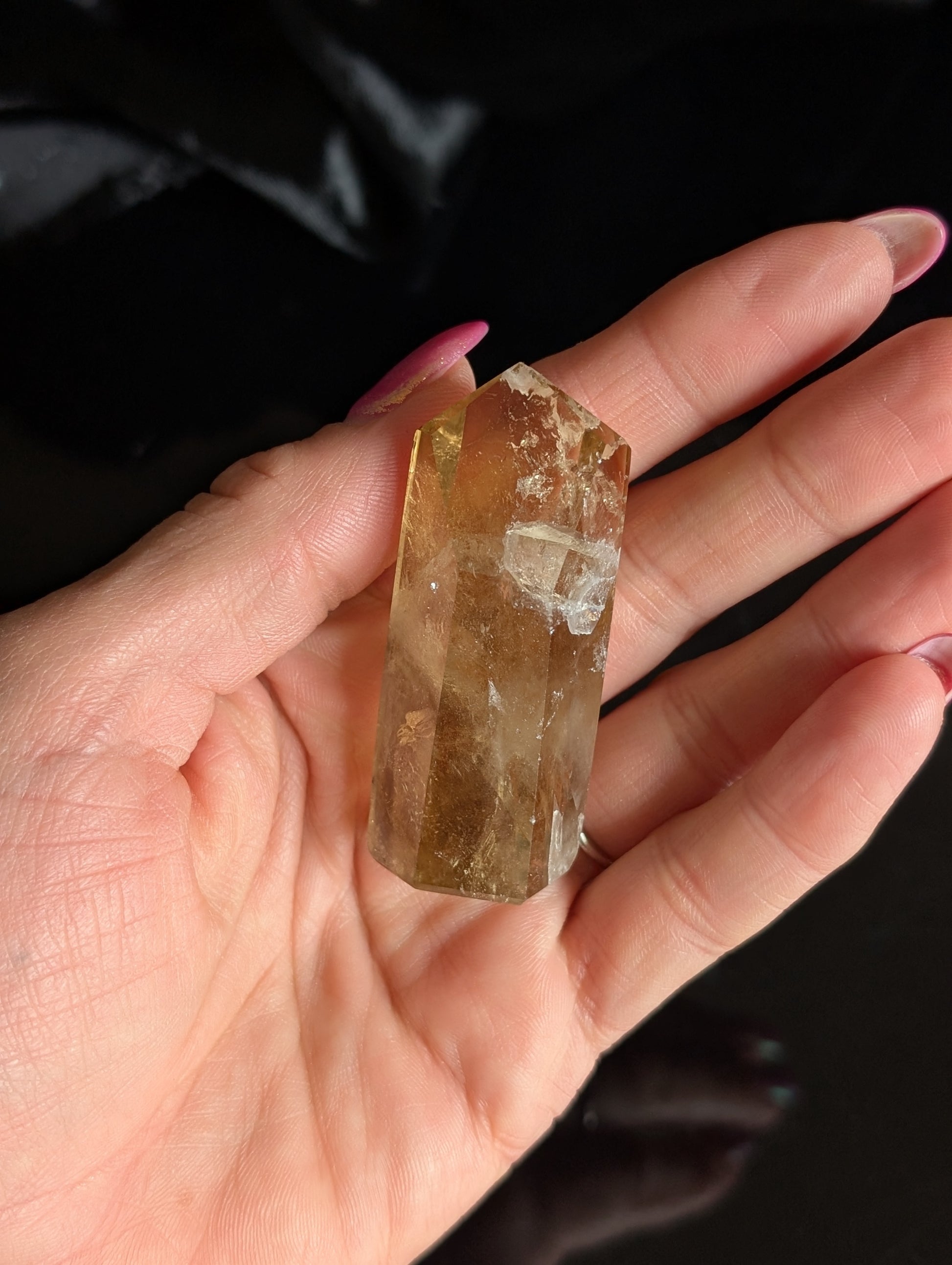 Pointe de citrine véritable - Aurore Lune