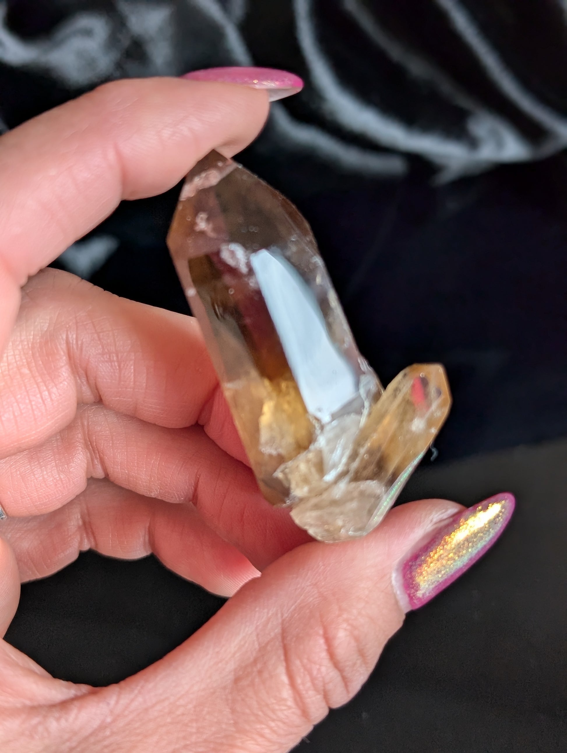 Pointe de citrine véritable - Aurore Lune