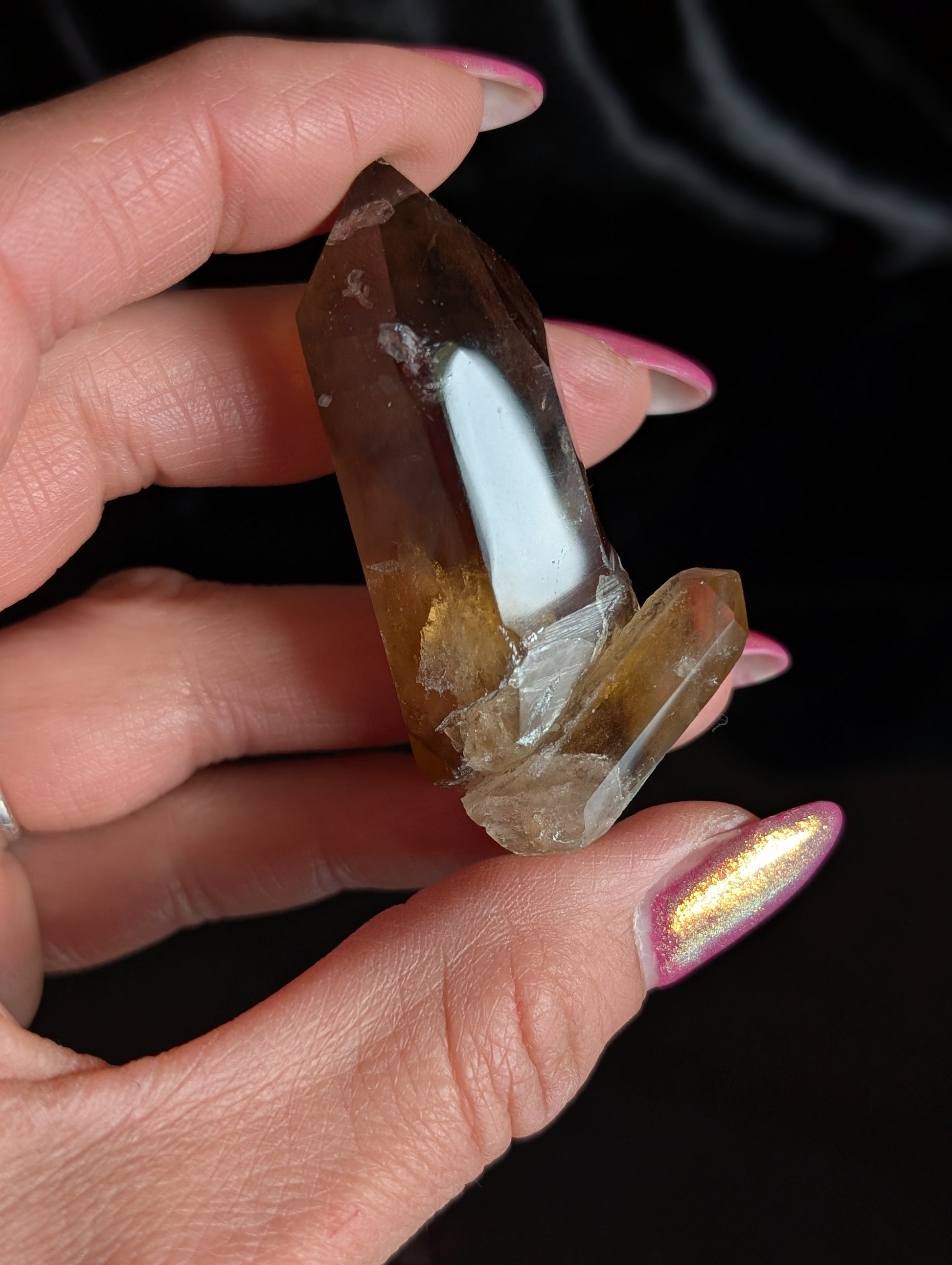 Pointe de citrine véritable - Aurore Lune