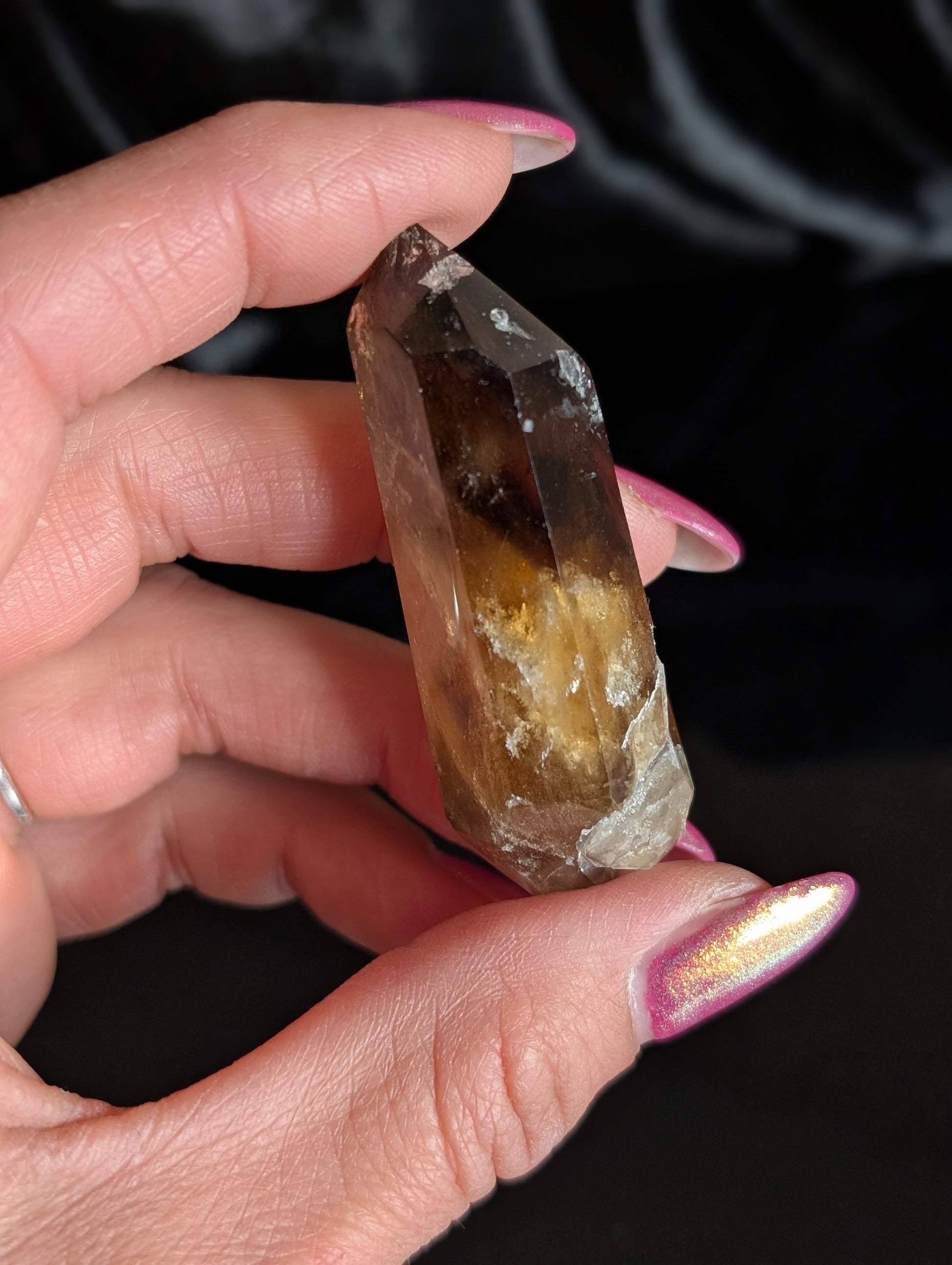 Pointe de citrine véritable - Aurore Lune