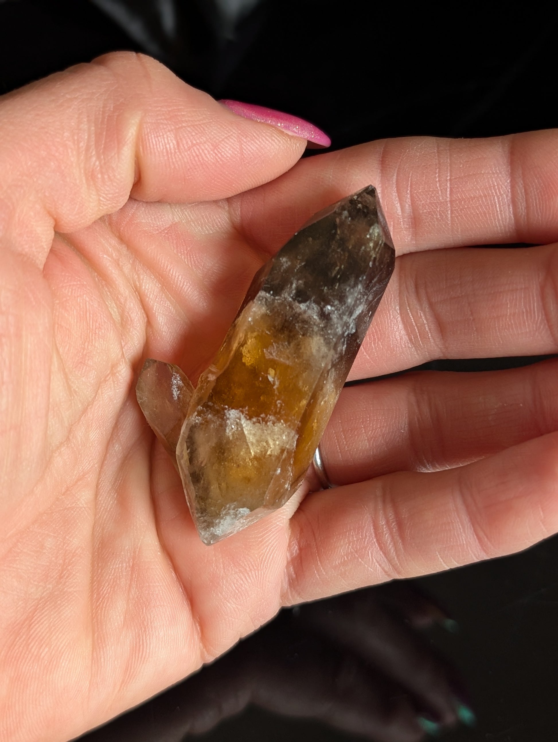 Pointe de citrine véritable - Aurore Lune