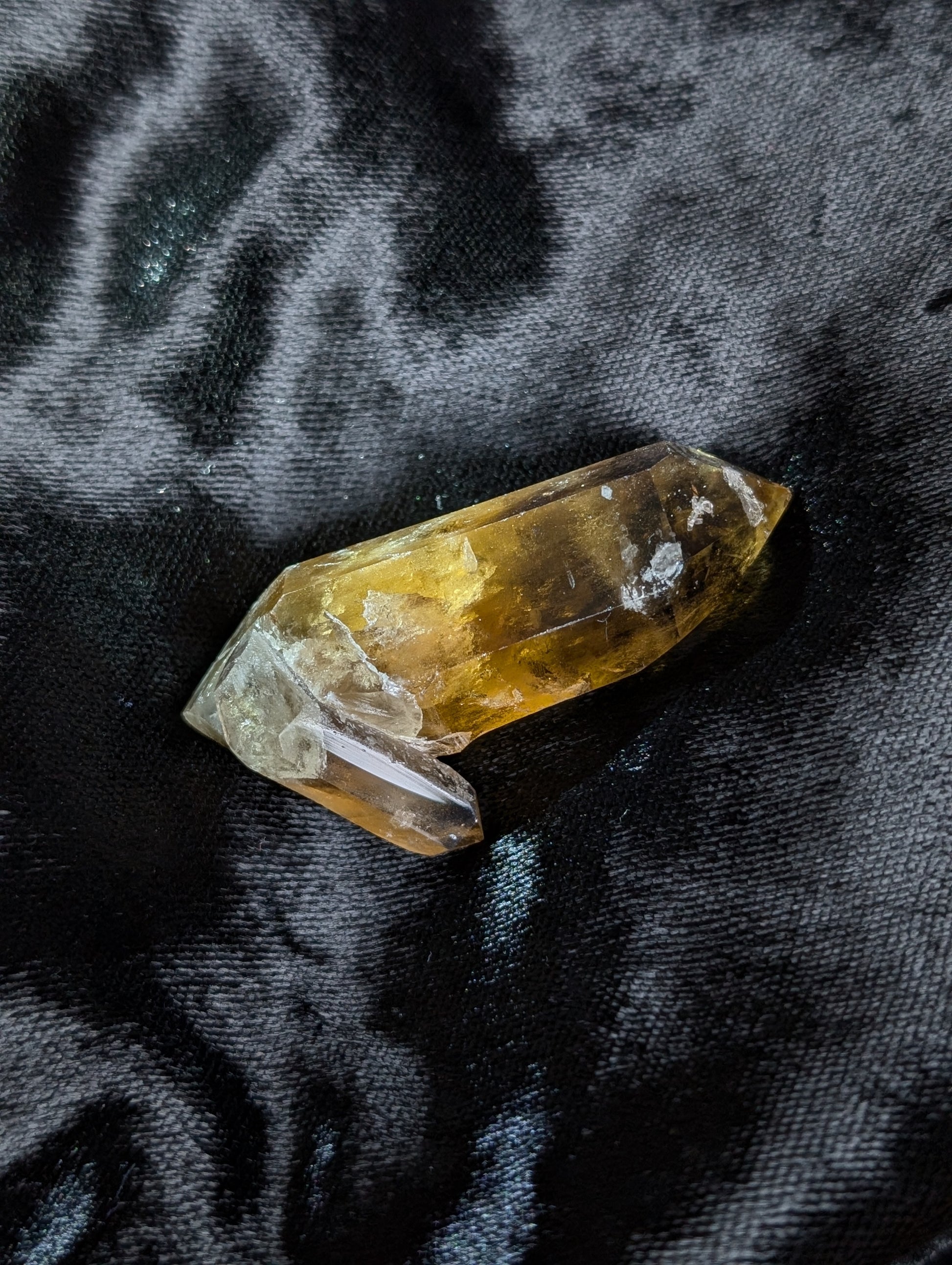 Pointe de citrine véritable - Aurore Lune