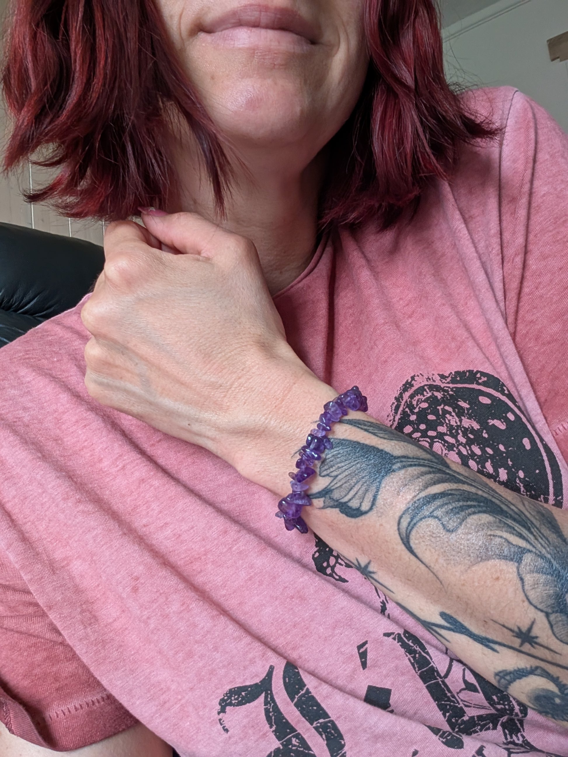 1 bracelet améthyste - Aurore Lune