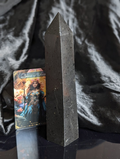 Pointe tourmaline Noire à poser 0.7  kilogrammes 18 cm
