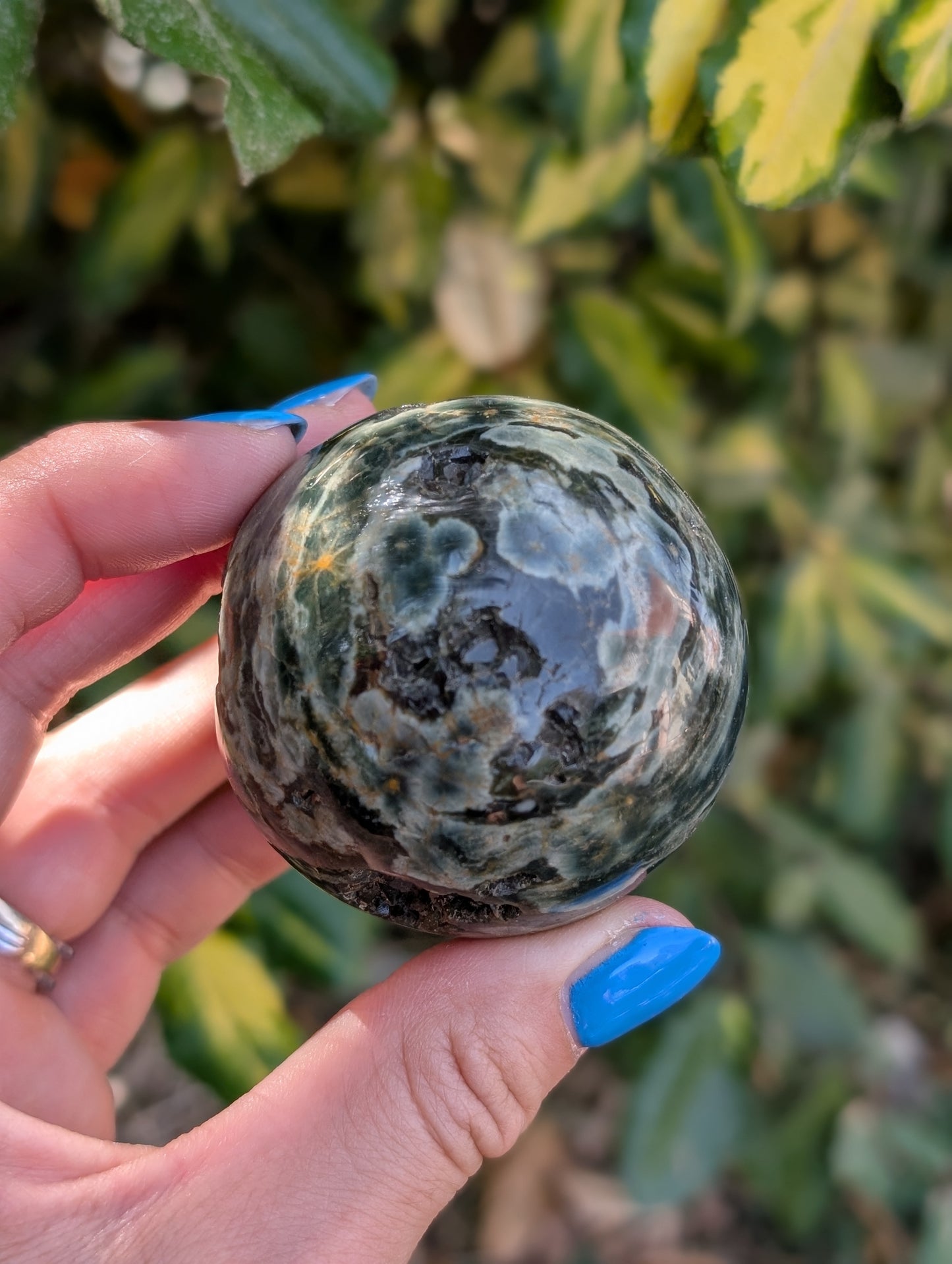 Sphère jaspe orbiculaire