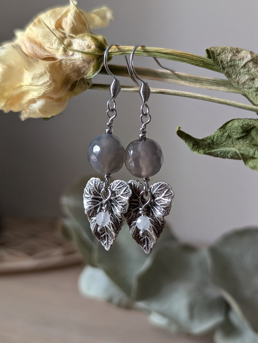 Boucles d'oreilles agates