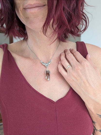 Collier wirewrap pointe de citrine authentique