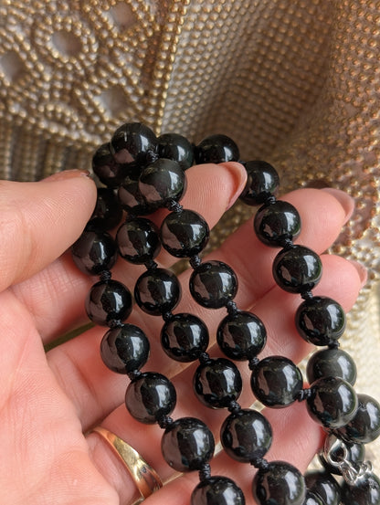 Collier obsidienne oeil céleste ou arc en ciel