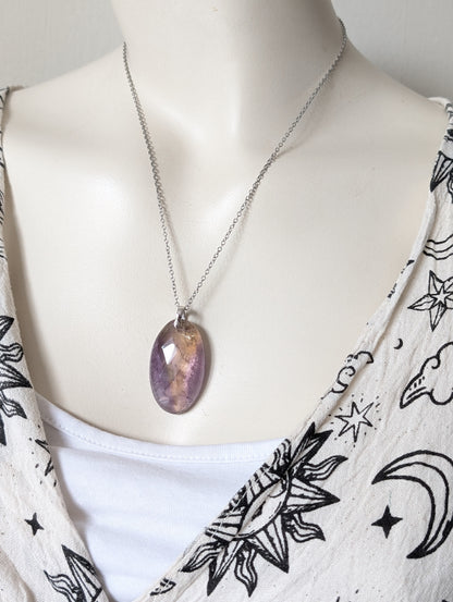 Collier avec amétrine à facettes