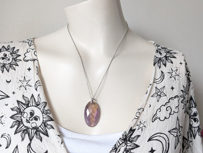 Collier avec amétrine à facettes