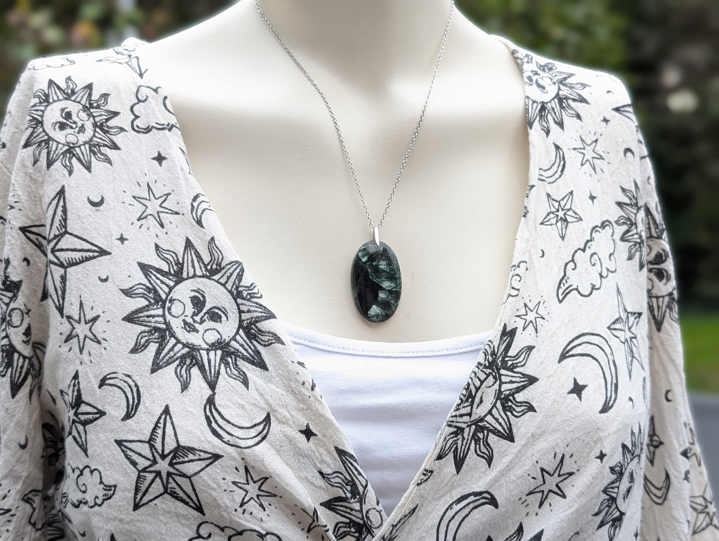 Collier seraphinite ou clinochlore