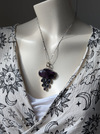 Collier nuage améthyste exemplaire unique