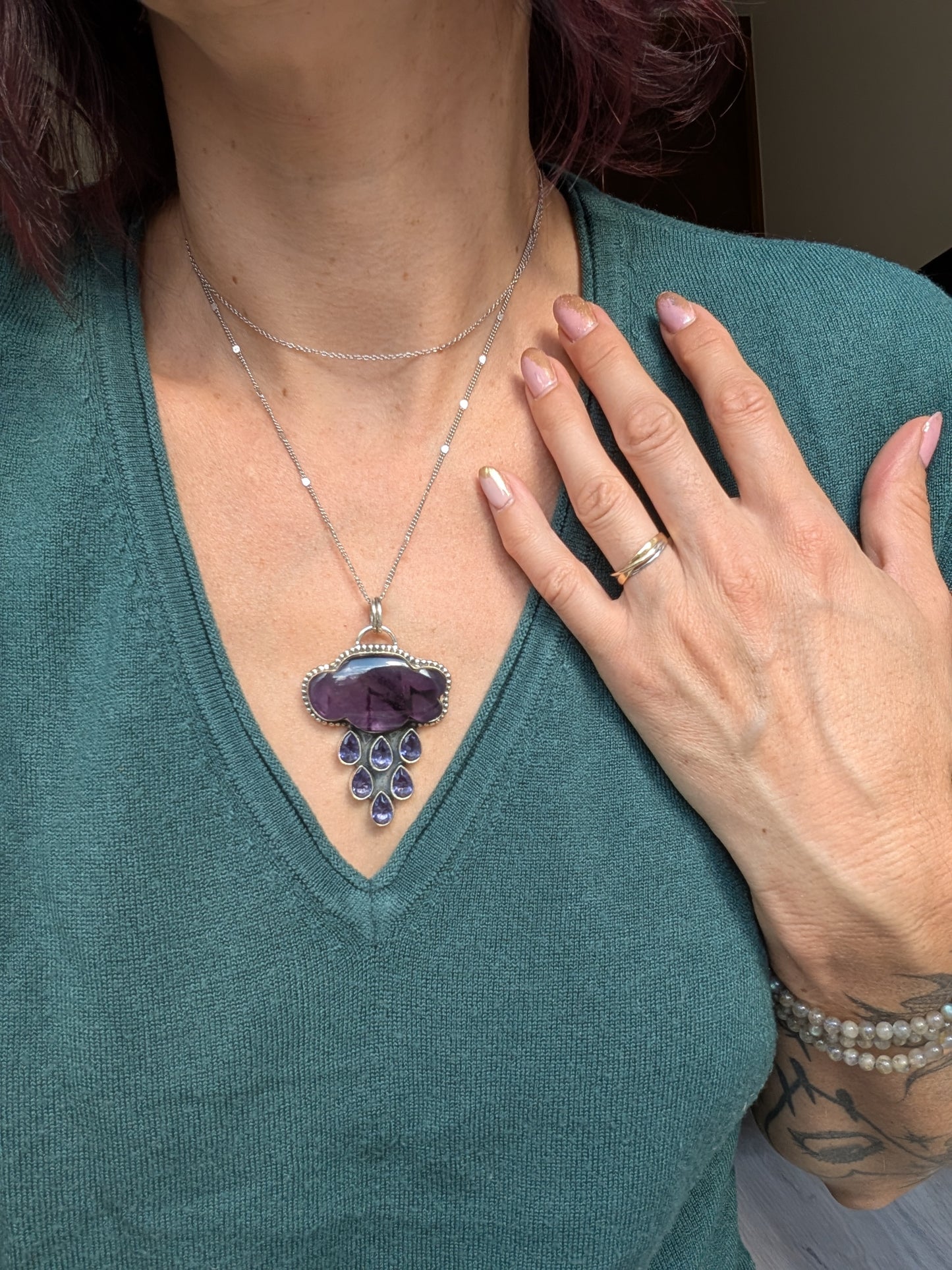 Collier nuage améthyste exemplaire unique