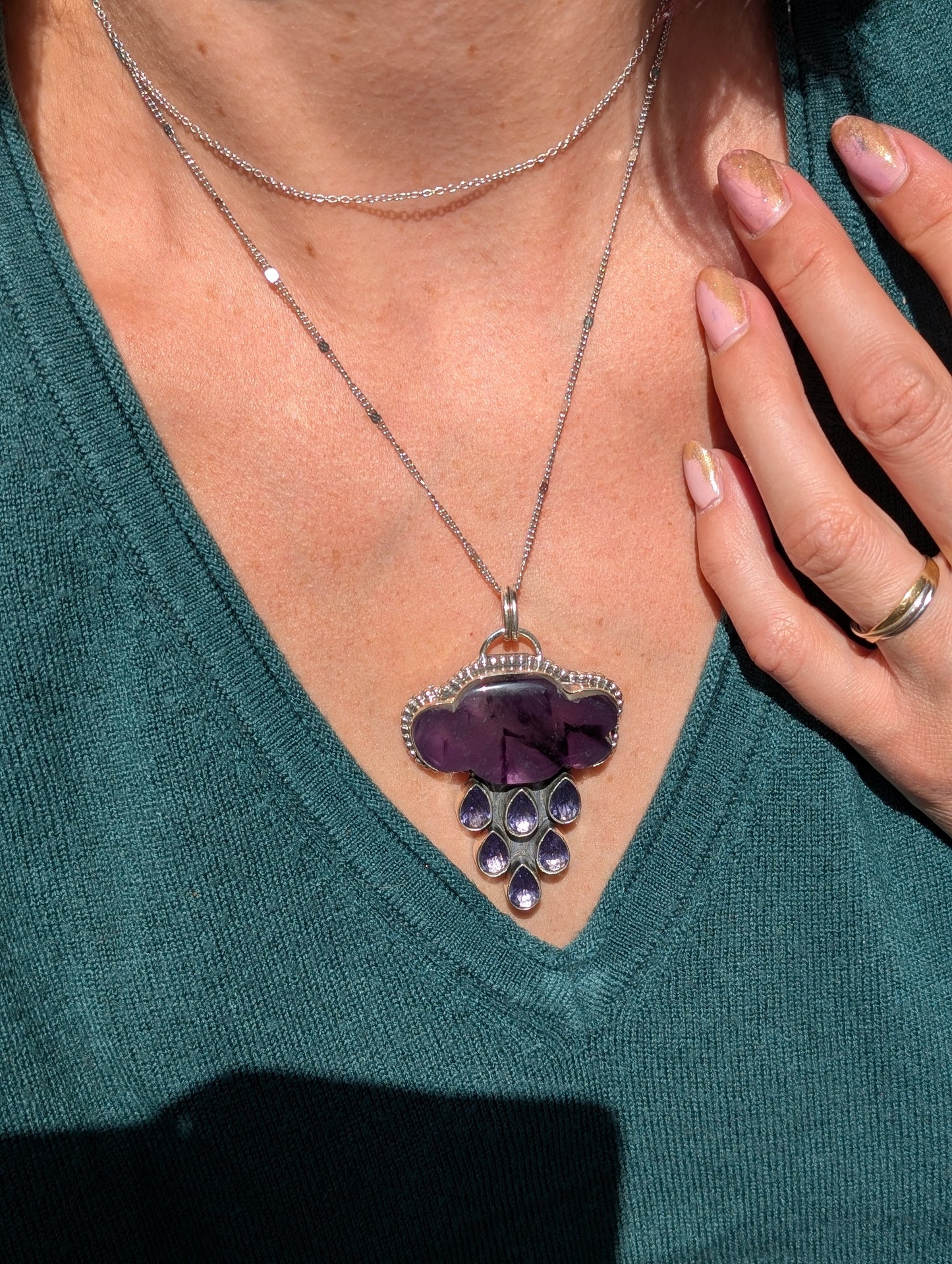 Collier nuage améthyste exemplaire unique