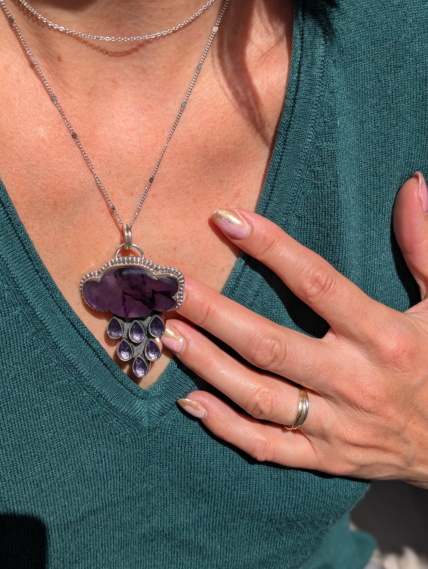 Collier nuage améthyste exemplaire unique