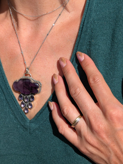 Collier nuage améthyste exemplaire unique