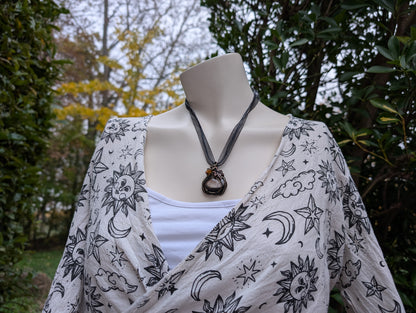 Collier  avec saphir - corindon