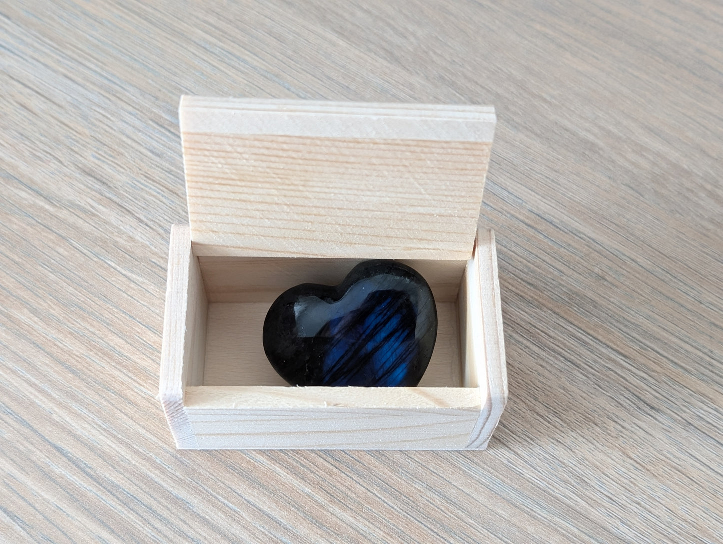 Idée cadeau box labradorite bracelet et coeur