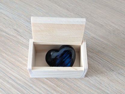 Idée cadeau box labradorite bracelet et coeur
