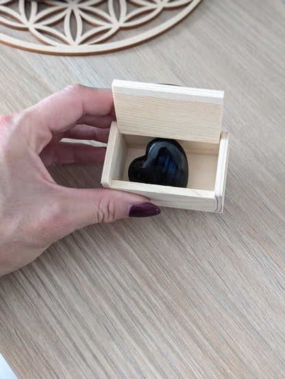 Idée cadeau box labradorite bracelet et coeur