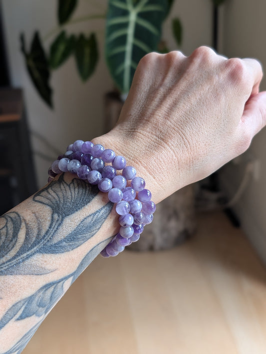 1 bracelet améthyste chevron 16 cm