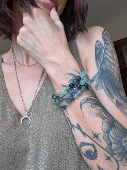 1 bracelet en fluorite 17 cm