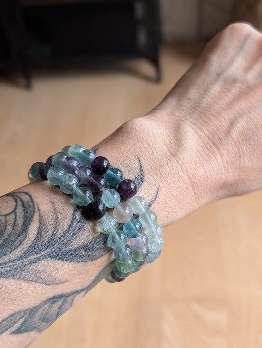 1 bracelet en fluorite 17 cm