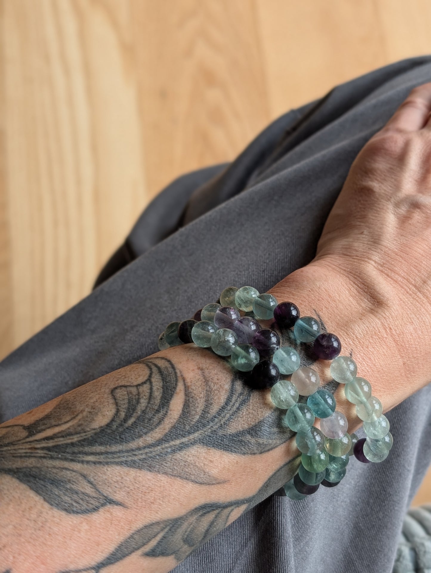 1 bracelet en fluorite 17 cm