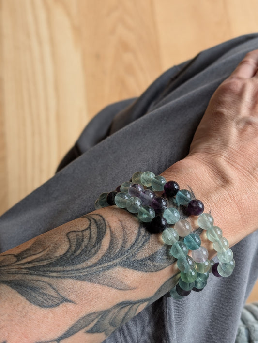 1 bracelet en fluorite 17 cm