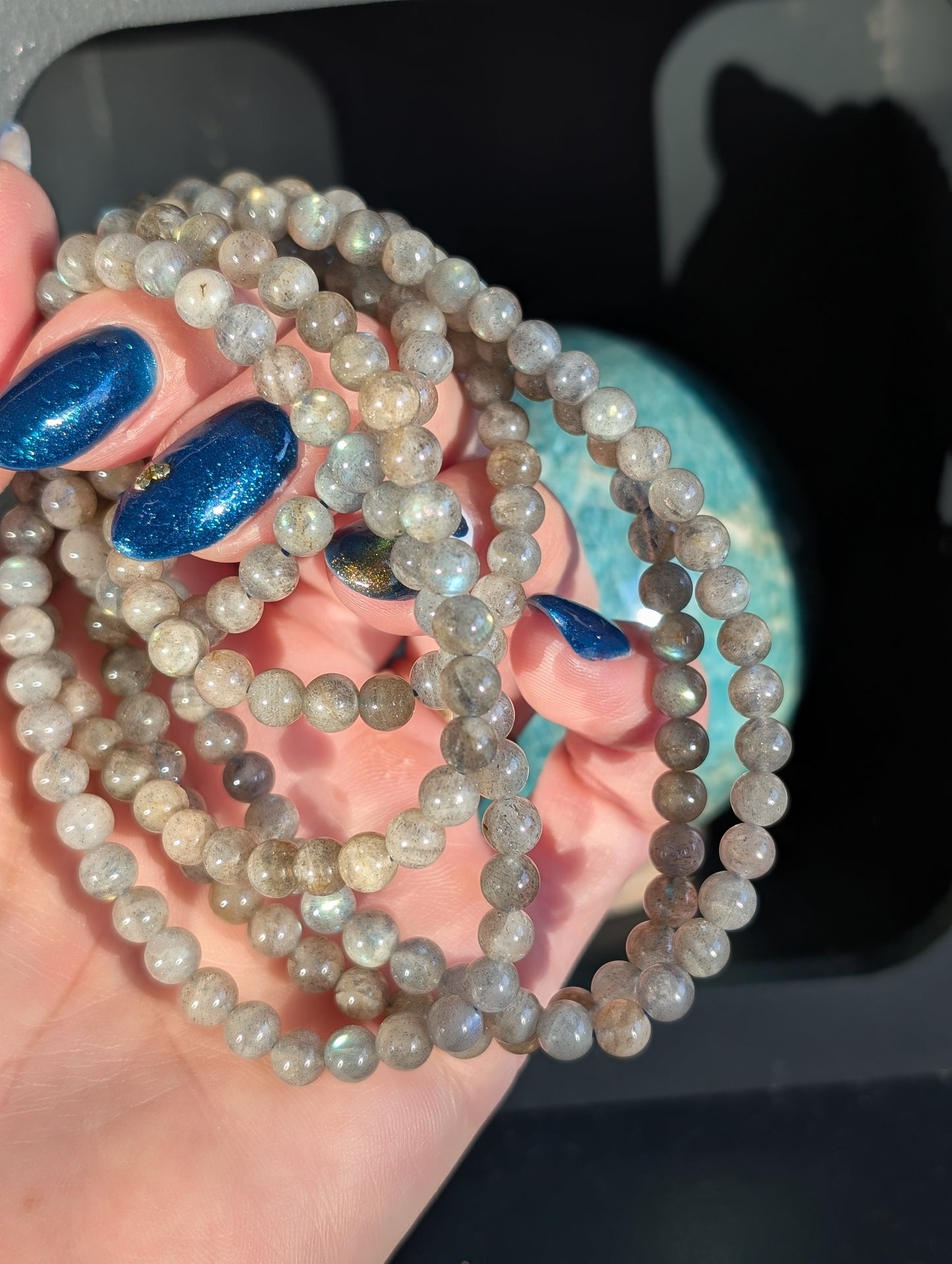 Idée cadeau box labradorite bracelet et coeur