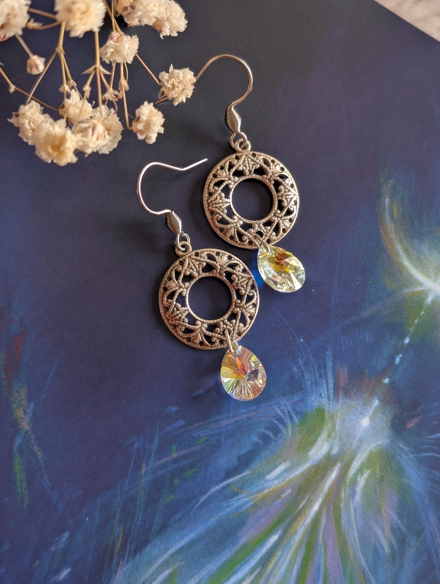Boucles d'oreilles avec cristal autrichien