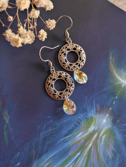 Boucles d'oreilles avec cristal autrichien