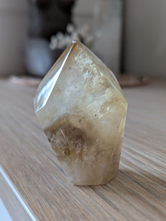 Pointe de citrine véritable