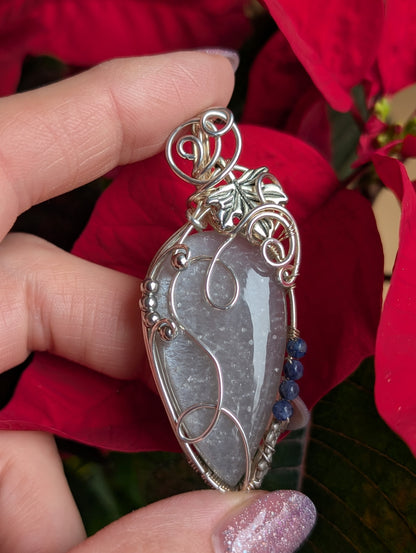 Collier Elfique avec pierre de lune et sodalites