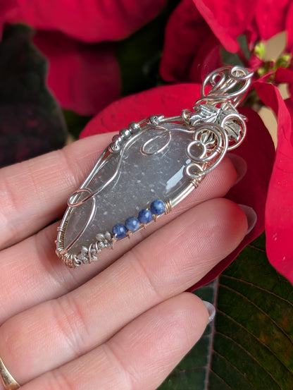 Collier Elfique avec pierre de lune et sodalites