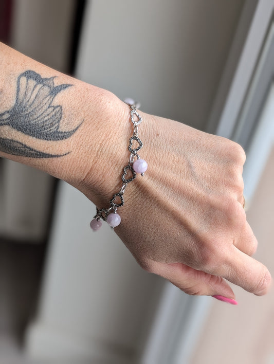 Bracelet avec kunzite