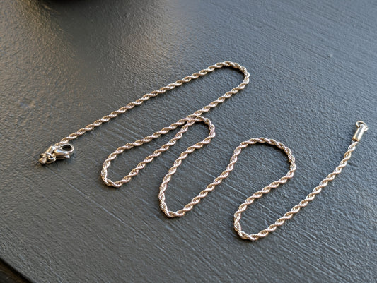 Collier acier inoxydable maille 44 cm