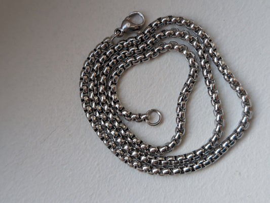 Collier acier inoxydable ras du cou maille 39 cm